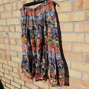 Floral Patchwork Maxi Skirt